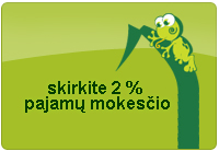 Skirkite 2% pajamų mokesčio